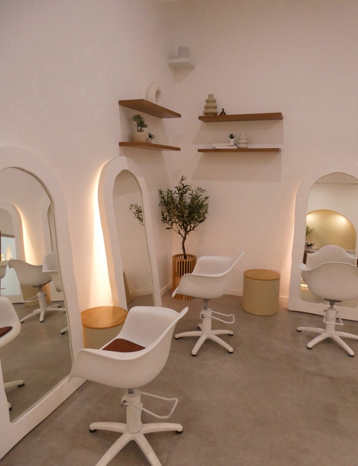 Illuminated styling stations at The Society & Co